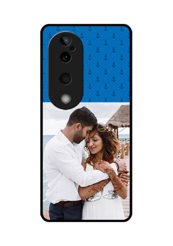 Vivo T3 Ultra Custom Glass Phone CaseBlue Anchors Design