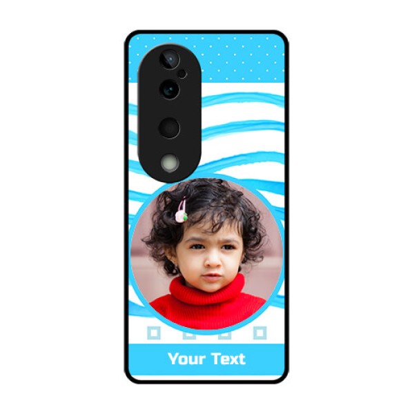 Vivo T3 Ultra Custom Glass Phone CaseSimple Blue Case Design