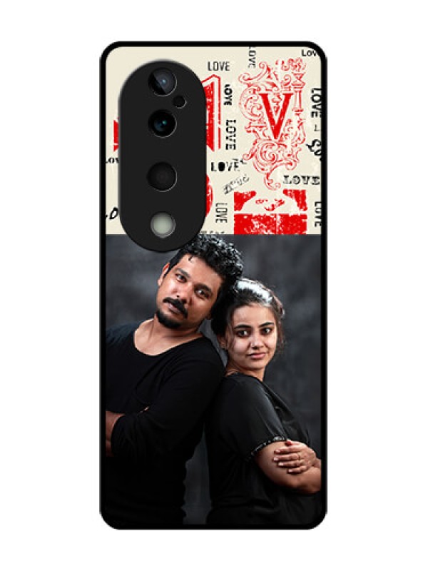 Custom Vivo T3 Ultra Custom Glass Phone CaseTrendy Love Design Case
