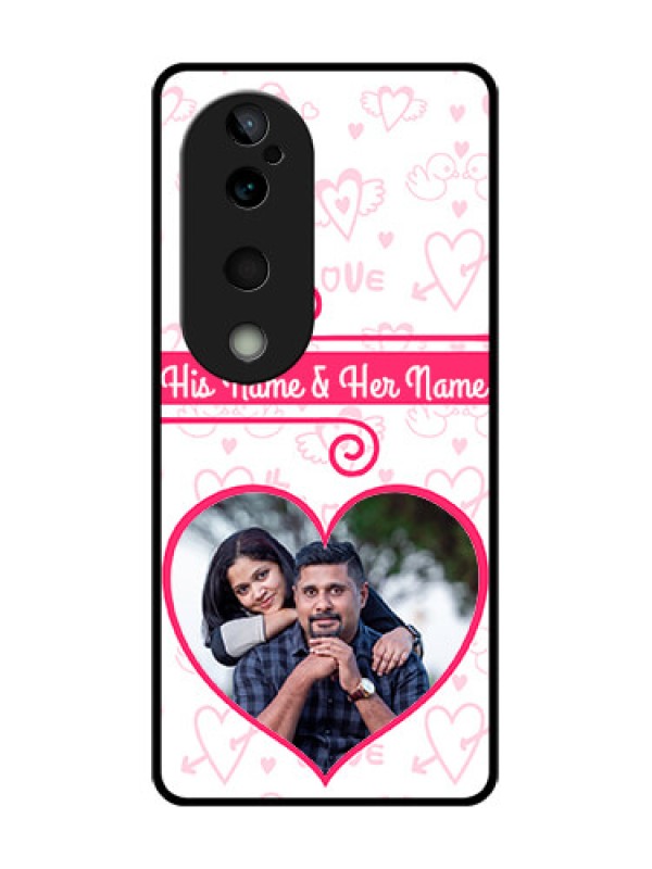 Custom Vivo T3 Ultra Custom Glass Phone CaseHeart Shape Love Design