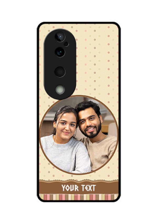 Vivo T3 Ultra Custom Glass Phone CaseBrown Dotted Mobile Case Design