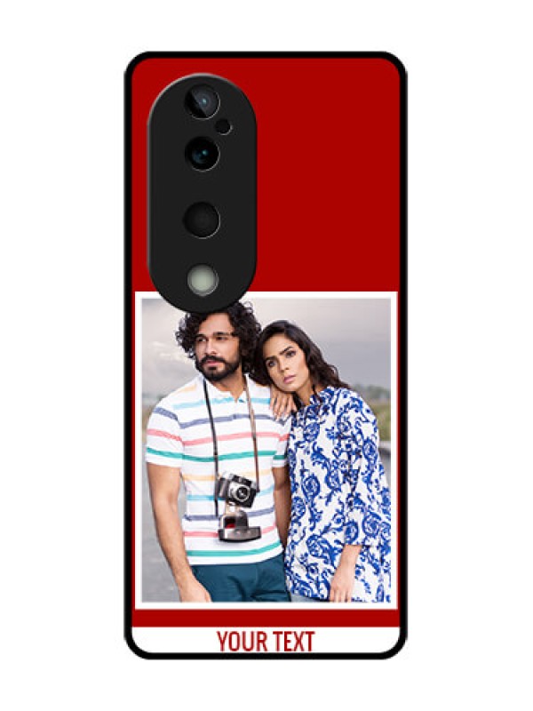 Custom Vivo T3 Ultra Custom Glass Phone CaseRed Color Design