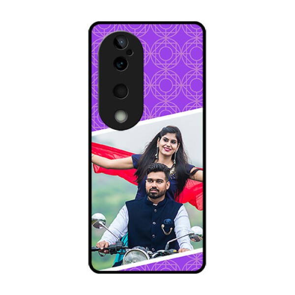 Vivo T3 Ultra Custom Glass Phone CaseViolet Color Pattern Design