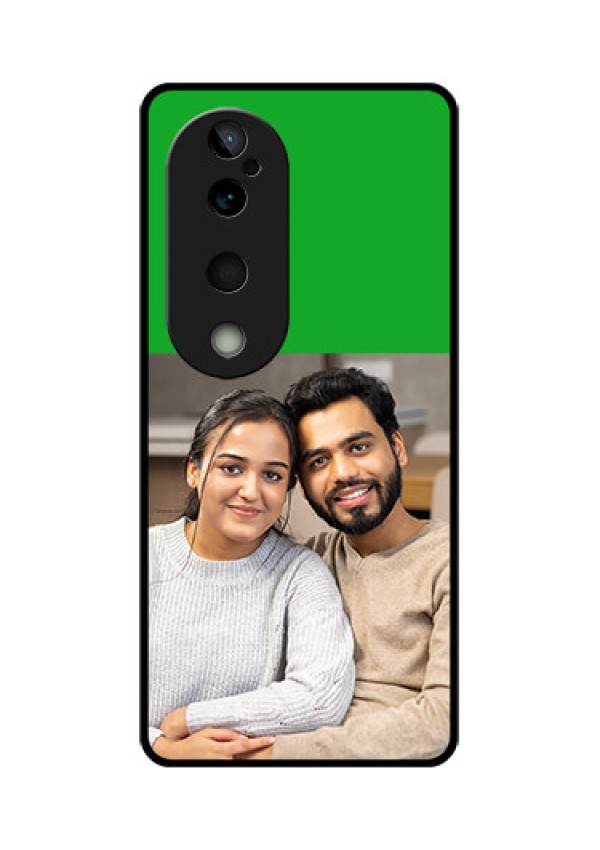 Vivo T3 Ultra Custom Glass Phone CaseGreen Pattern Design
