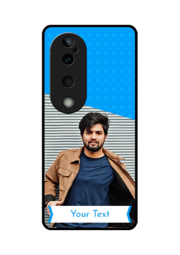 Vivo T3 Ultra Custom Glass Phone CaseSimple Blue Color Design