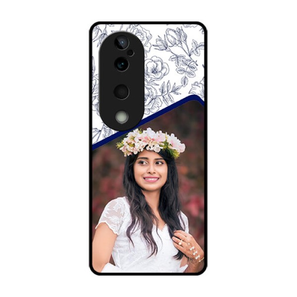 Vivo T3 Ultra Custom Glass Phone CaseClassy Floral Design