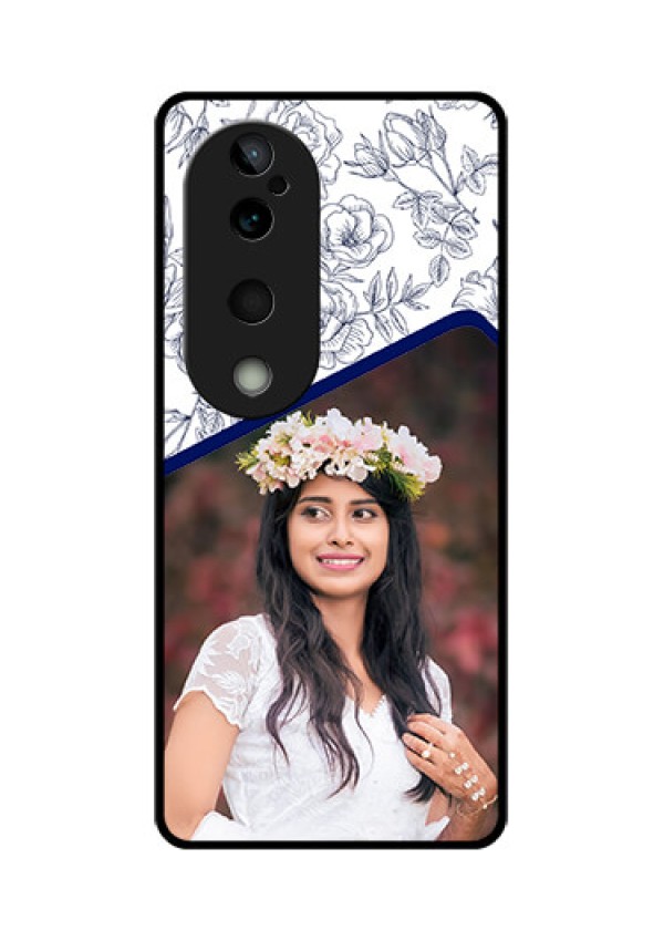 Vivo T3 Ultra Custom Glass Phone CaseClassy Floral Design