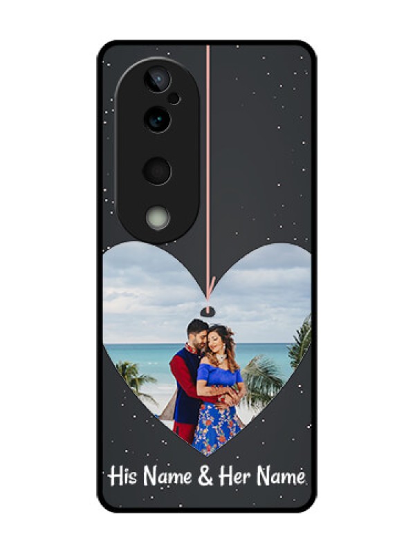 Custom Vivo T3 Ultra Custom Glass Phone CaseHanging Heart Design