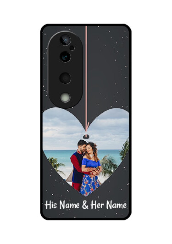 Vivo T3 Ultra Custom Glass Phone CaseHanging Heart Design