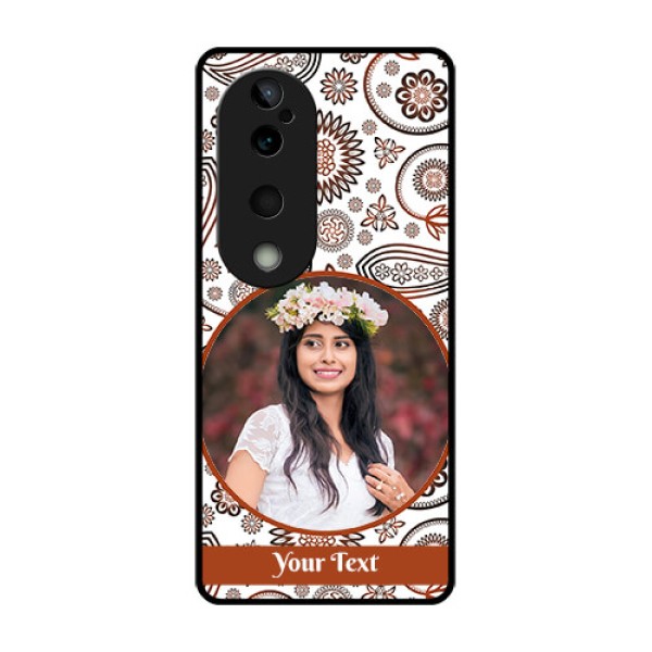 Vivo T3 Ultra Custom Glass Phone CaseAbstract Flower Design