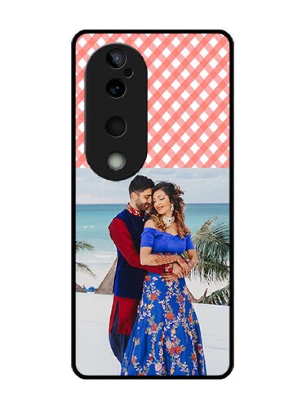 Custom Vivo T3 Ultra Custom Glass Phone CasePink Pattern Design