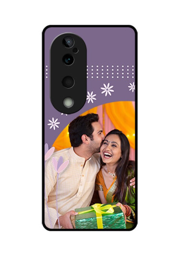 Vivo T3 Ultra Custom Glass Phone CaseLavender Flowers Design