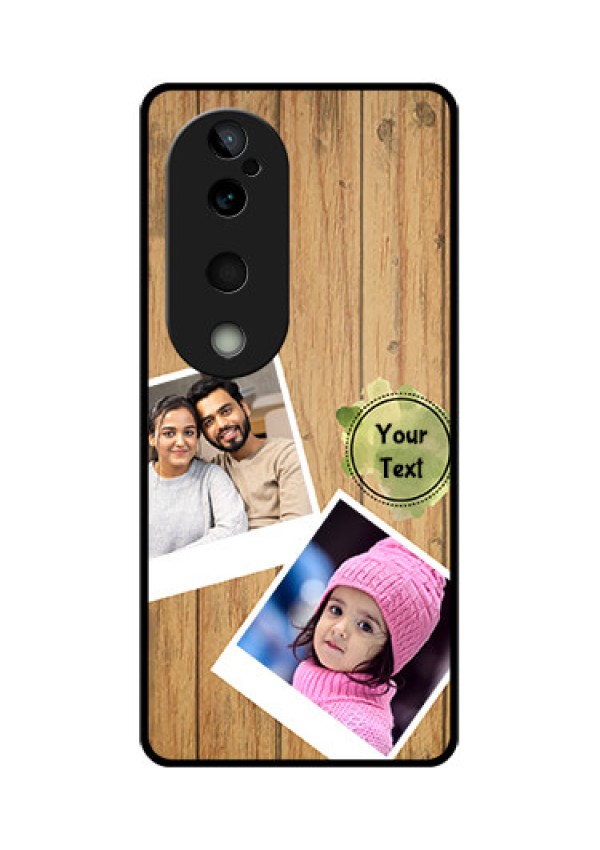 Vivo T3 Ultra Custom Glass Phone CaseWooden Texture Design
