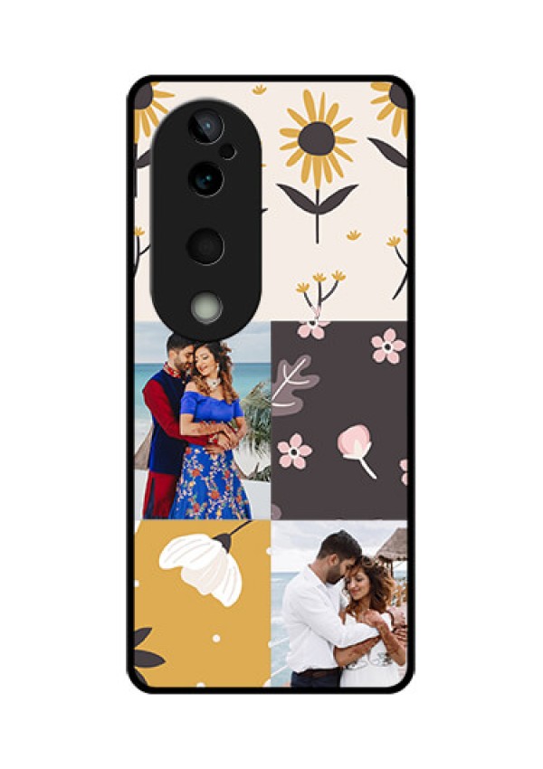 Vivo T3 Ultra Custom Glass Phone Case3 Images With Floral Design