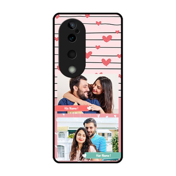 Vivo T3 Ultra Custom Glass Phone CasePhoto With Heart Design