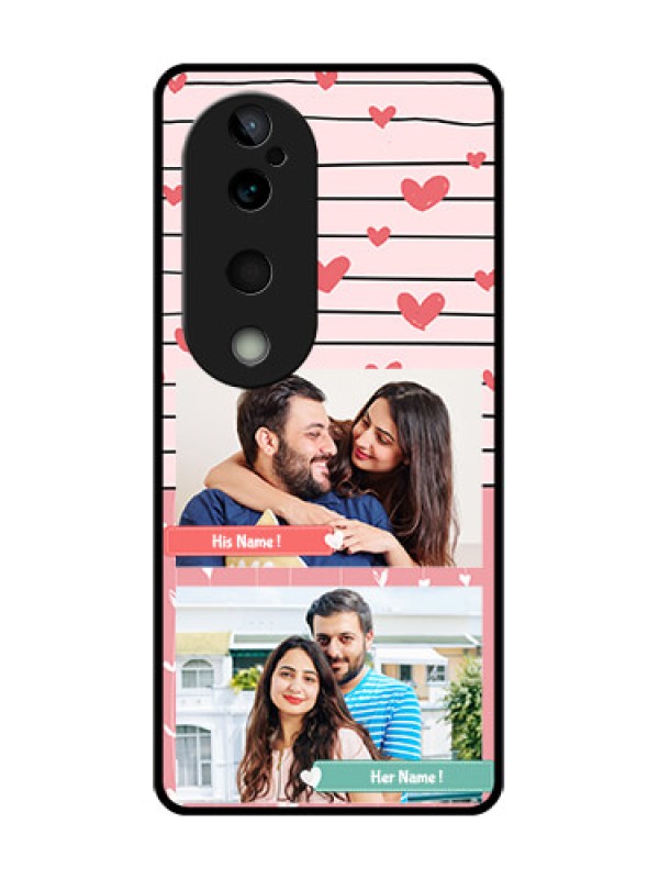 Custom Vivo T3 Ultra Custom Glass Phone CasePhoto With Heart Design