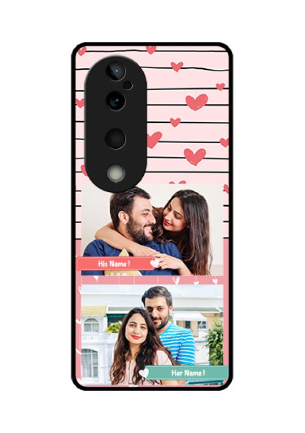 Vivo T3 Ultra Custom Glass Phone CasePhoto With Heart Design