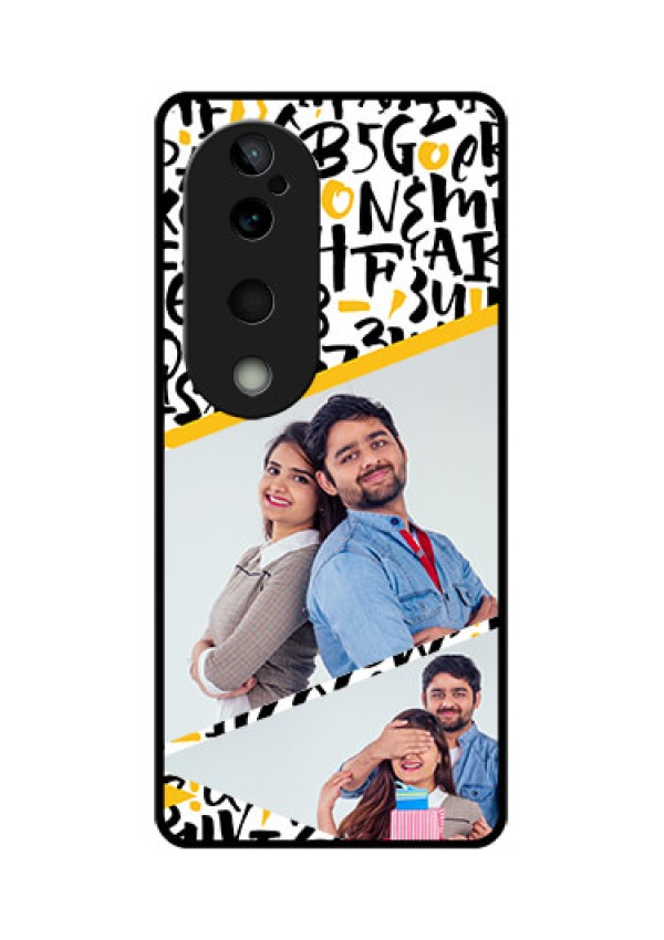 Vivo T3 Ultra Custom Glass Phone CaseLetters Pattern Design