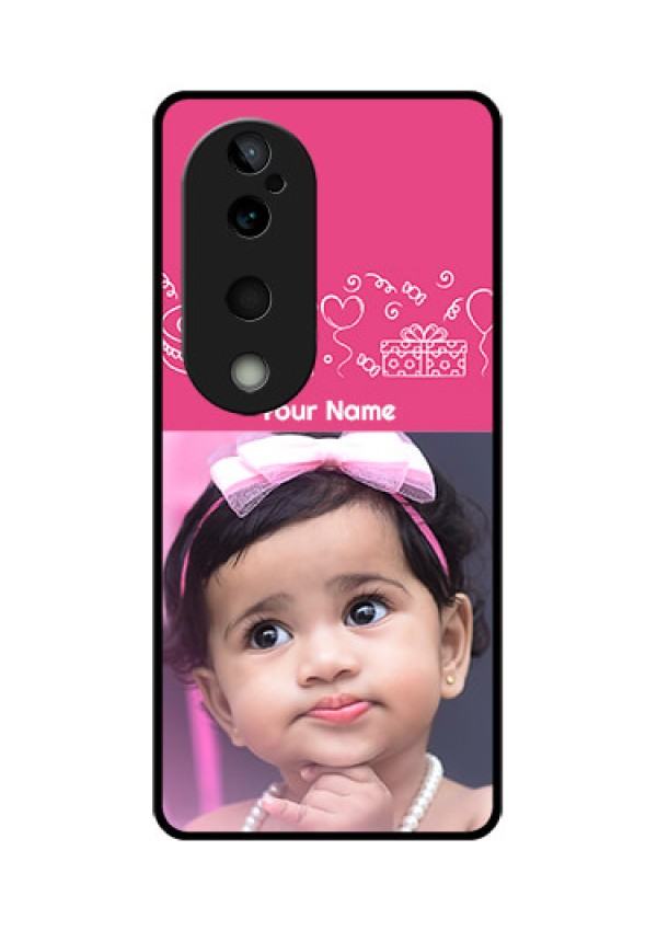 Vivo T3 Ultra Custom Glass Phone CaseWith Birthday Line Art Design