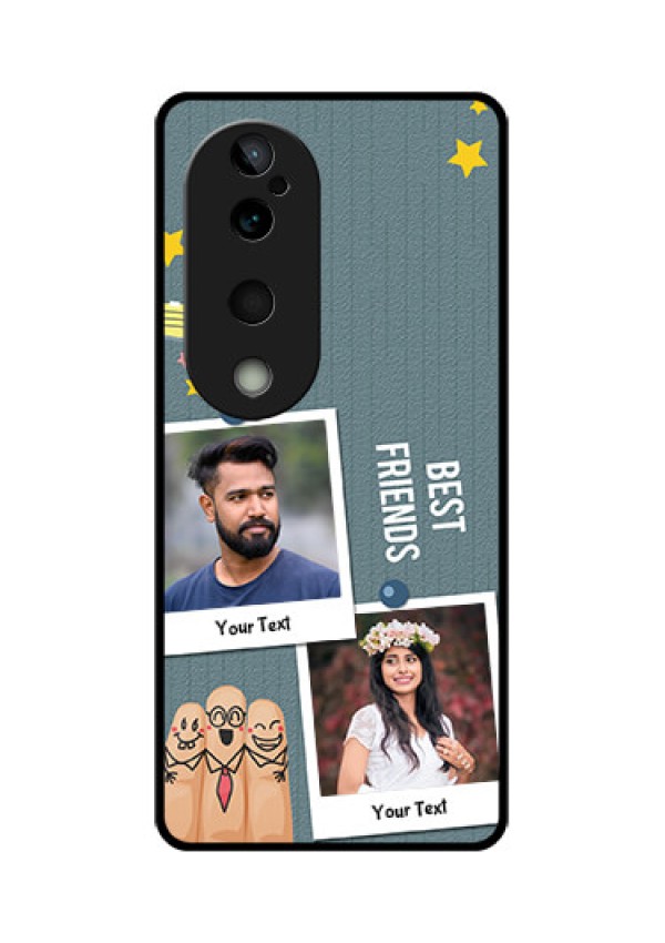 Vivo T3 Ultra Custom Glass Phone CaseSticky Frames And Friendship Design