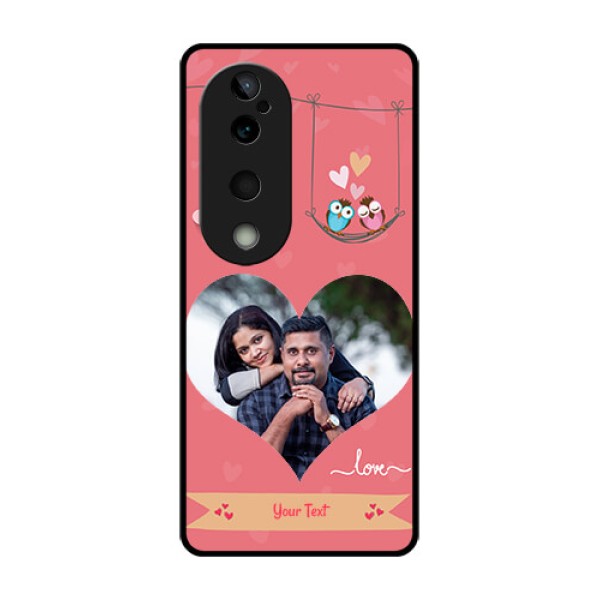 Vivo T3 Ultra Custom Glass Phone CasePeach Color Love Design Vivo T3 Ultra Custom Glass Phone CasePeach Color Love Design