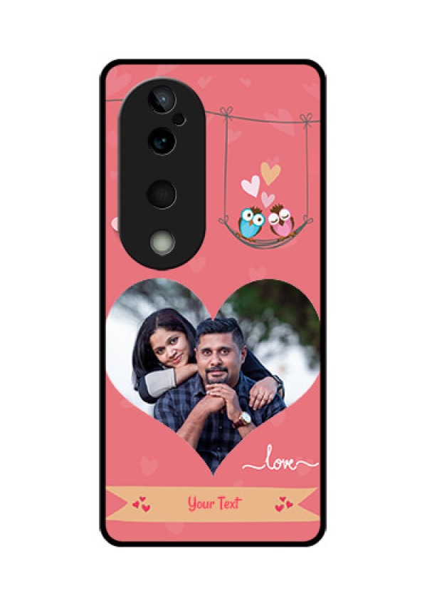 Vivo T3 Ultra Custom Glass Phone CasePeach Color Love Design