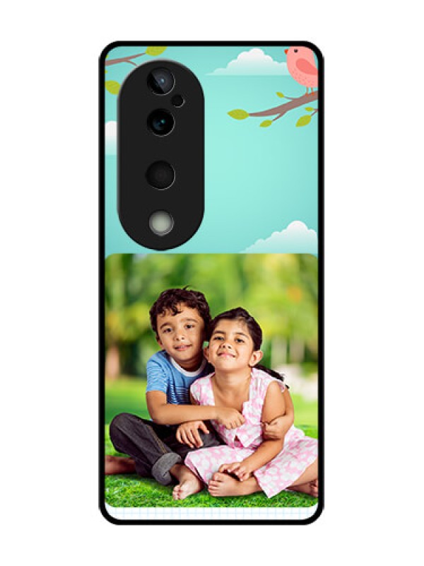 Custom Vivo T3 Ultra Custom Glass Phone CaseDoodle Love Design