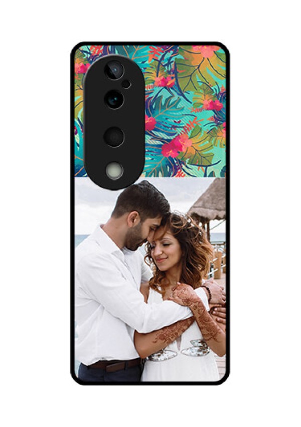 Vivo T3 Ultra Custom Glass Phone CaseWatercolor Floral Design