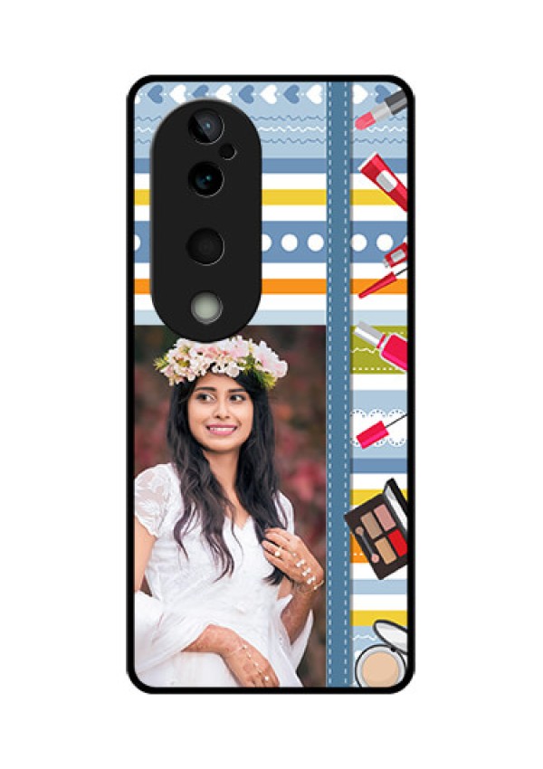 Vivo T3 Ultra Custom Glass Phone CaseMakeup Icons Design