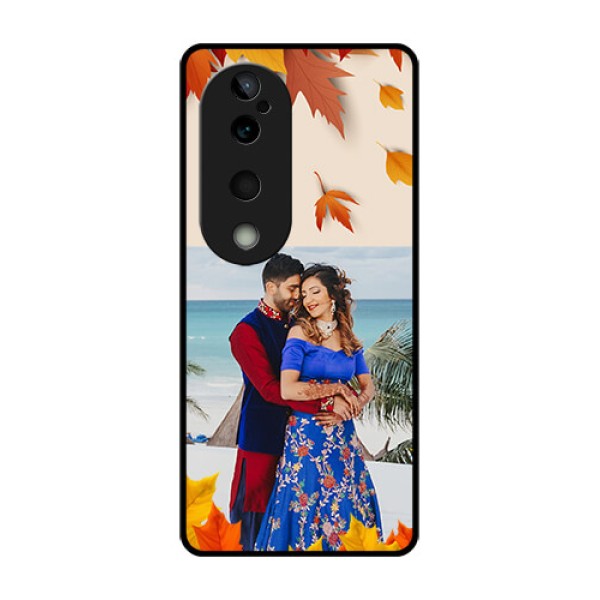 Vivo T3 Ultra Custom Glass Phone CaseAutumn Maple Leaves Design
