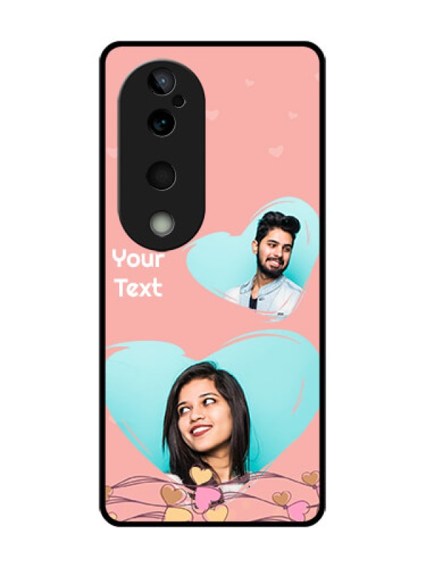 Custom Vivo T3 Ultra Custom Glass Phone CaseLove Doodle Design