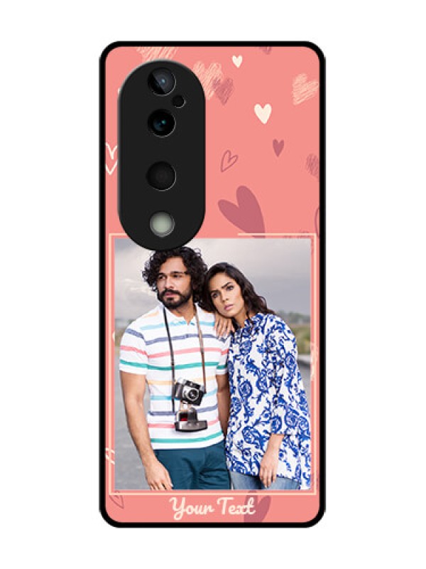 Custom Vivo T3 Ultra Custom Glass Phone CaseLove Doodle Art Design