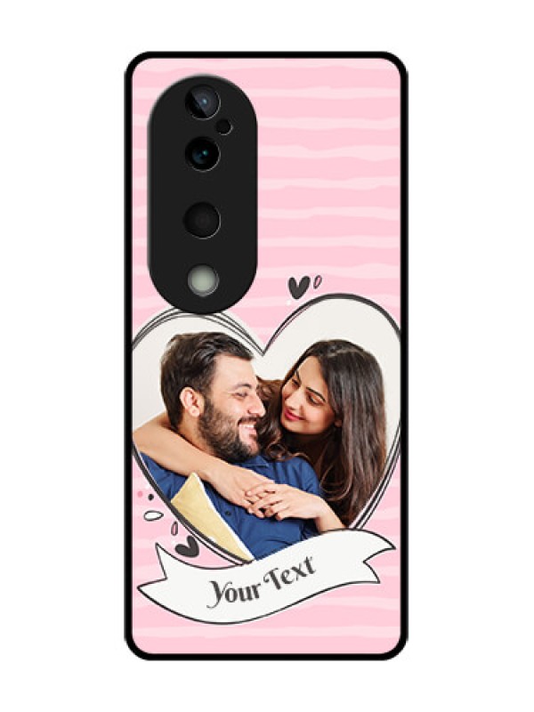 Custom Vivo T3 Ultra Custom Glass Phone CaseVintage Heart Design