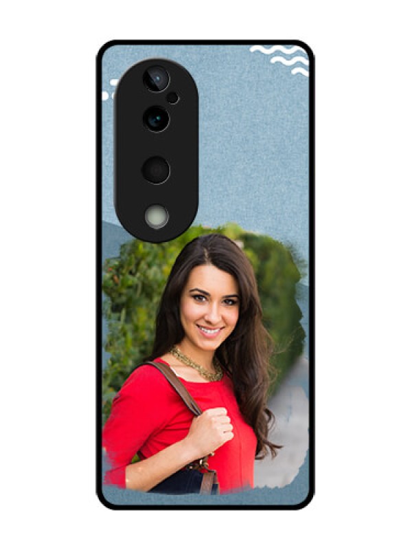 Custom Vivo T3 Ultra Custom Glass Phone CaseGrunge Line Art Design