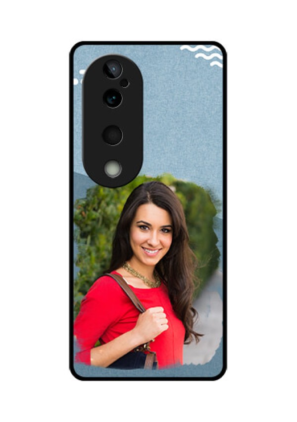 Vivo T3 Ultra Custom Glass Phone CaseGrunge Line Art Design