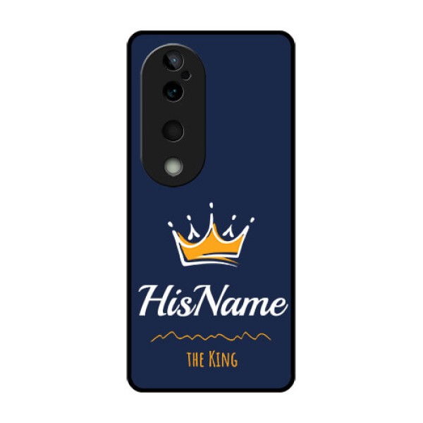 Vivo T3 Ultra Custom Glass Phone CaseKing With Name Design