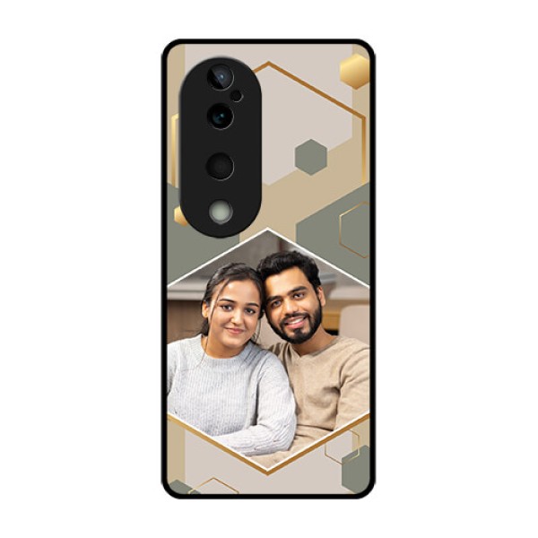 Vivo T3 Ultra Custom Glass Phone CaseStylish Hexagon Pattern Design Vivo T3 Ultra Custom Glass Phone CaseStylish Hexagon Pattern Design