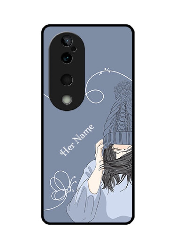 Vivo T3 Ultra Custom Glass Phone CaseGirl In Winter Outfit Design