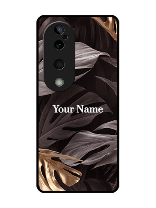 Custom Vivo T3 Ultra Custom Glass Phone CaseWild Leaves Digital Paint Design