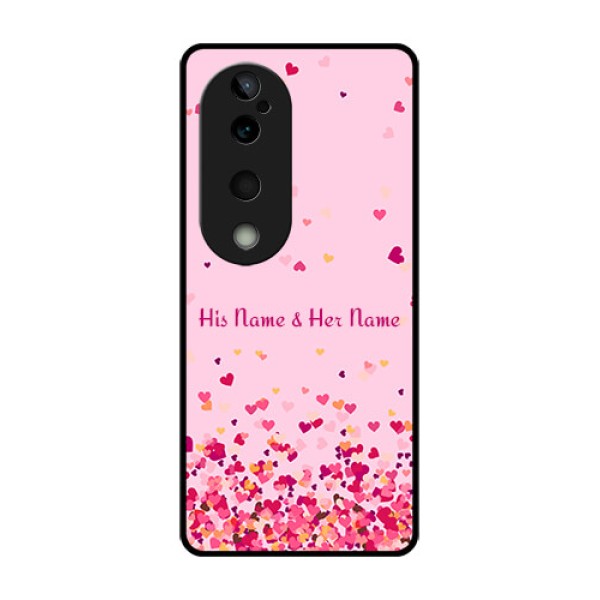 Vivo T3 Ultra Custom Glass Phone CaseFloating Hearts Design