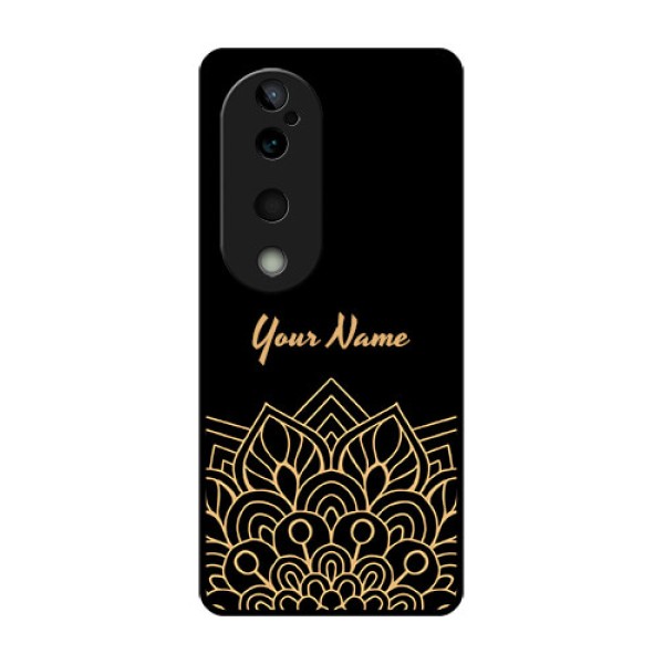 Vivo T3 Ultra Custom Glass Phone CaseGolden Mandala Design