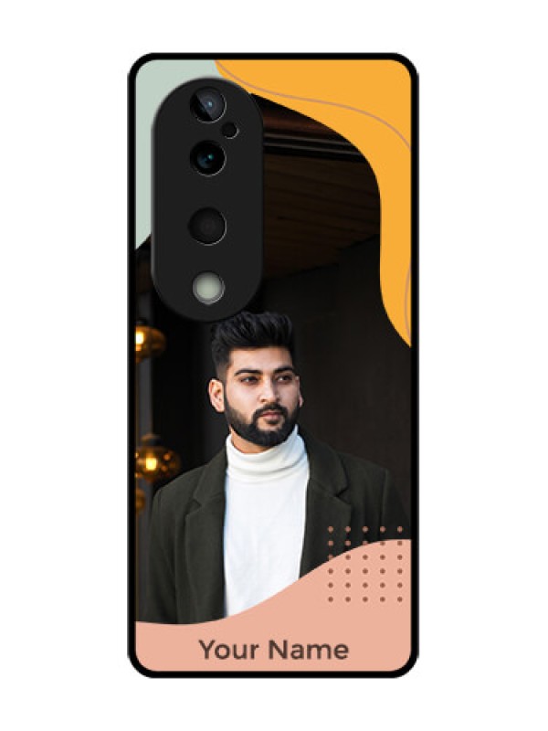 Custom Vivo T3 Ultra Custom Glass Phone CaseTri - Coloured Overlay Design