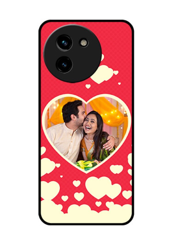 Vivo T3X 5G Custom Glass Phone CaseLove Symbols Phone Cover Design