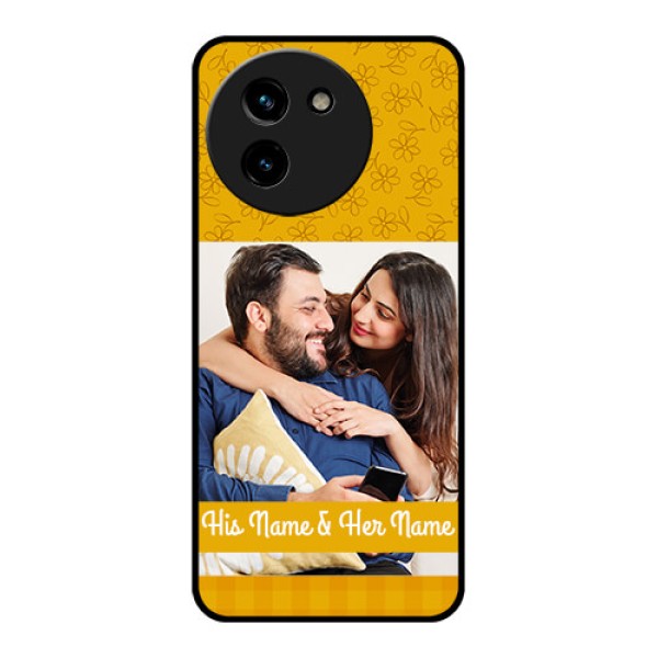Vivo T3X 5G Custom Glass Phone CaseYellow Floral Design Vivo T3X 5G Custom Glass Phone CaseYellow Floral Design