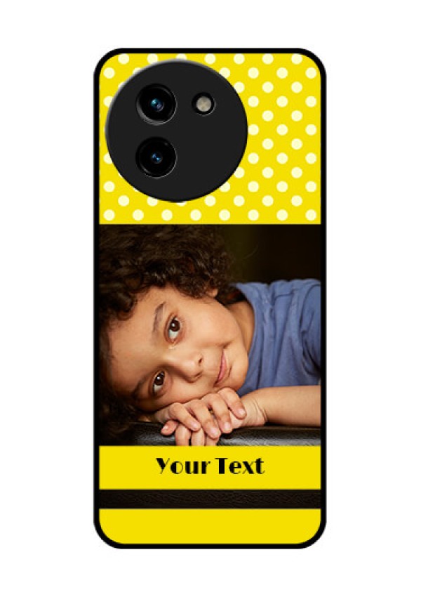 Vivo T3X 5G Custom Glass Phone CaseBright Yellow Case Design