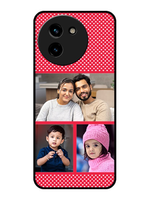 Custom Vivo T3X 5G Custom Glass Phone CaseBulk Photo Upload Design