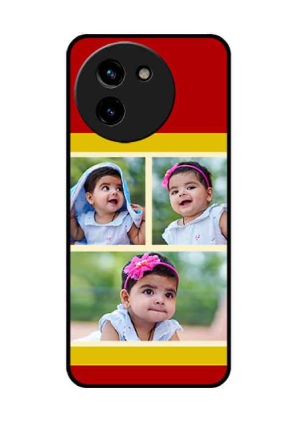 Vivo T3X 5G Custom Glass Phone CaseMultiple Pic Upload Design