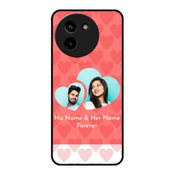 Vivo T3X 5G Custom Glass Phone CaseCouple Pic Upload Design
