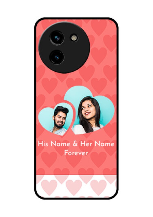 Vivo T3X 5G Custom Glass Phone CaseCouple Pic Upload Design