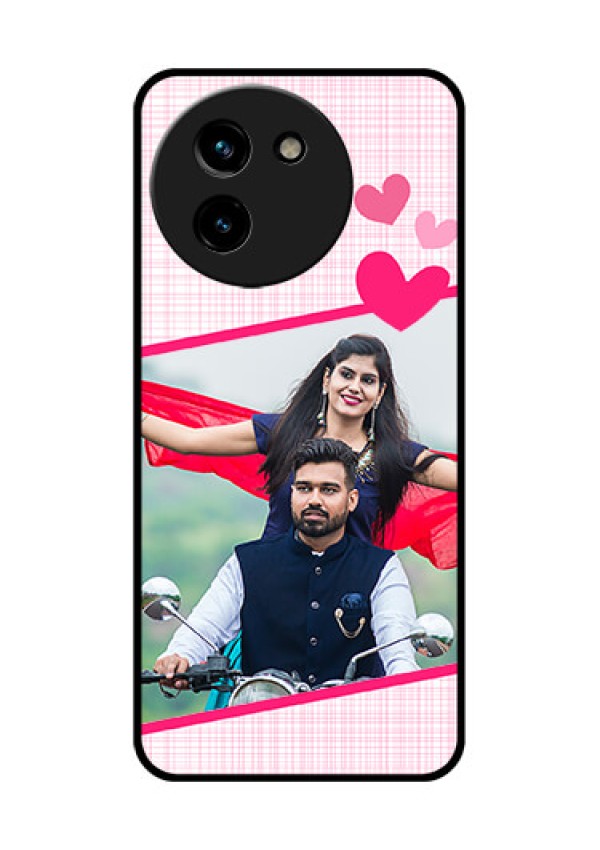 Vivo T3X 5G Custom Glass Phone CaseLove Shape Heart Design